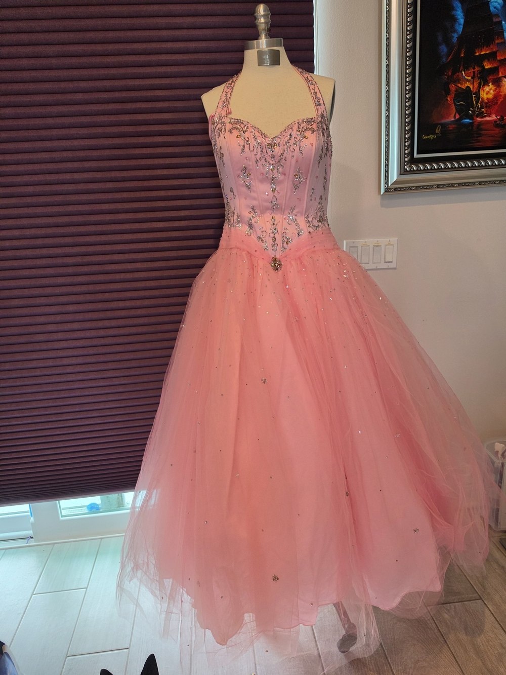 Minierva of Orlando Pink Tulle Ball Gown Dress prom Quince Glenda